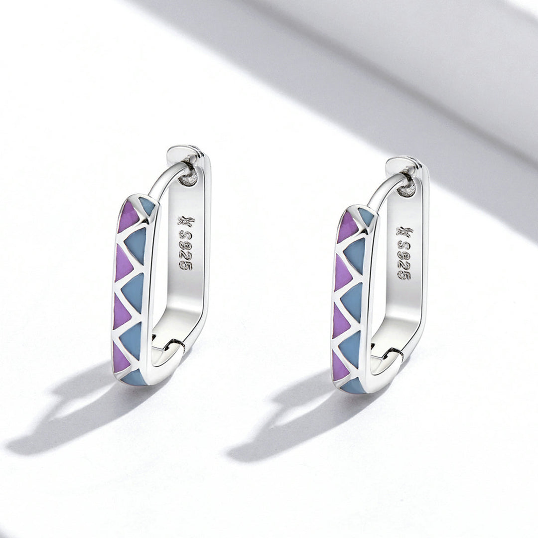 S925 Sterling Silver Enamel Oxidized Earrings for Women