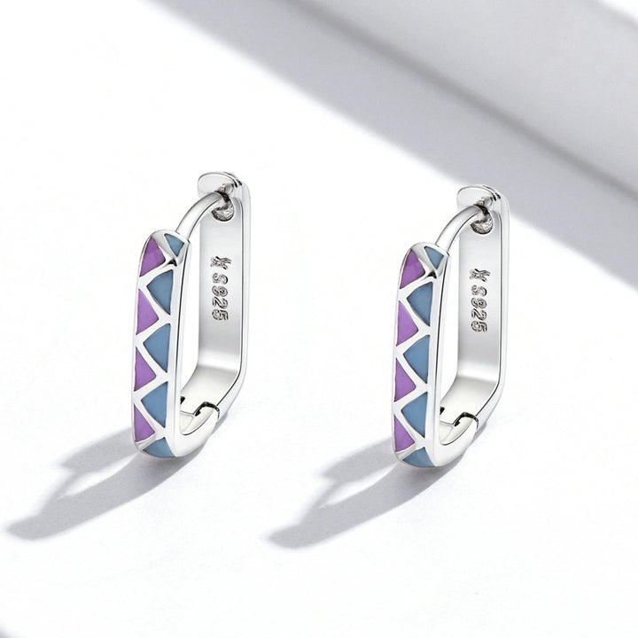 S925 Sterling Silver Enamel Oxidized Earrings for Women