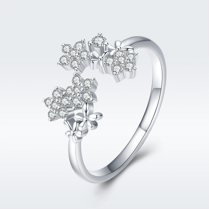S925 Sterling Silver Pavé Setting CZ Ring for Women