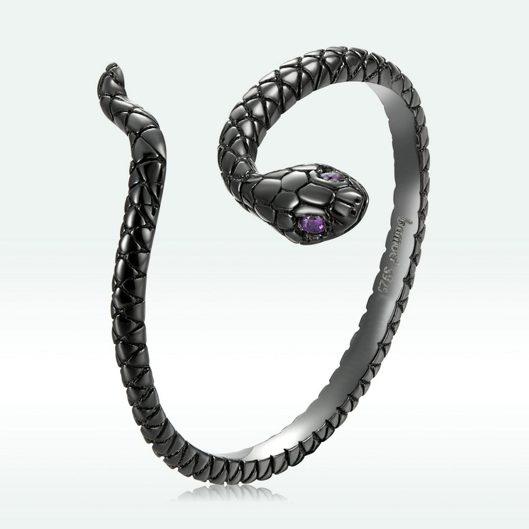 S925 Sterling Silver Black Gold Plated Pavé Setting CZ Ring