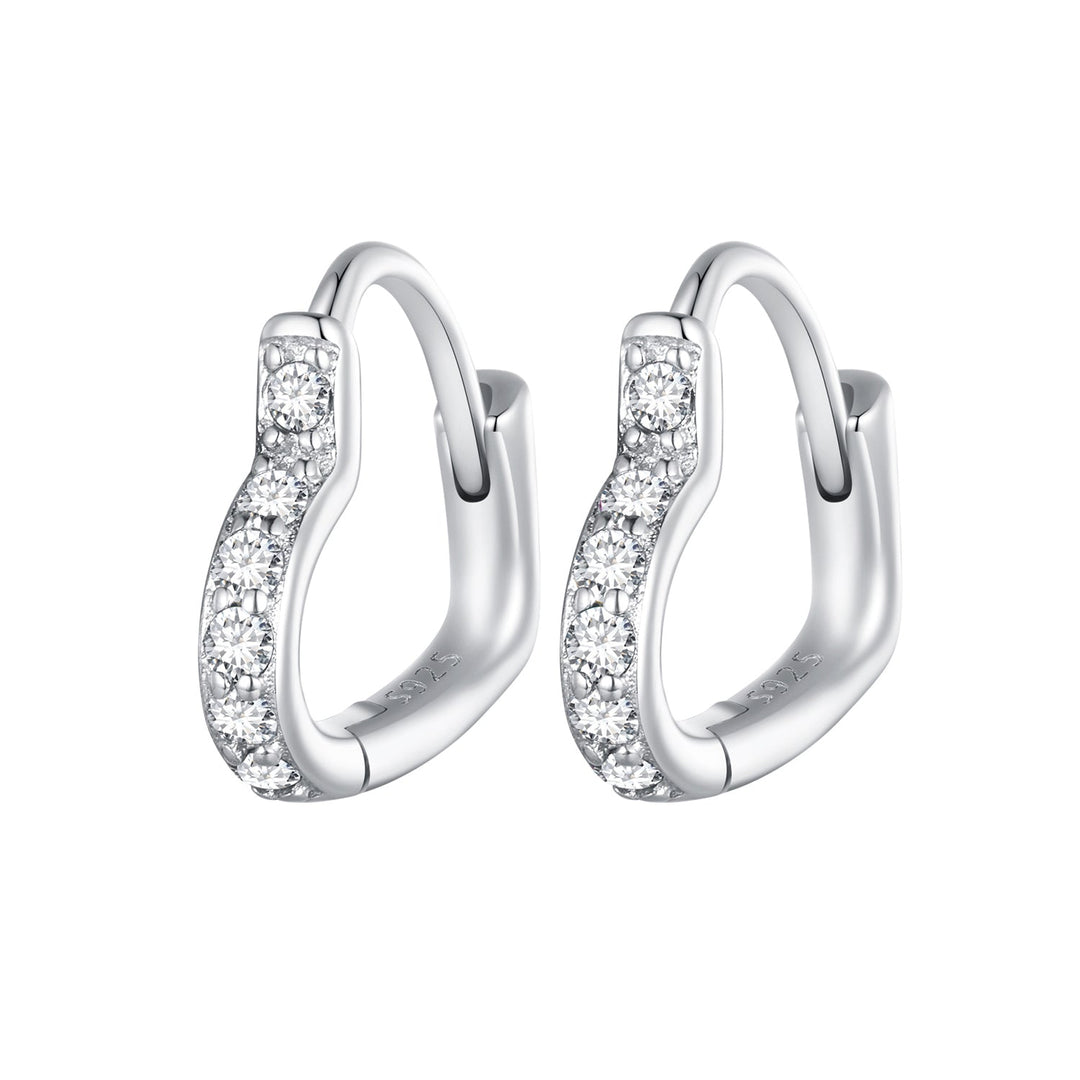 925 Sterling Silver Earrings with Pavé Setting CZ for Women
