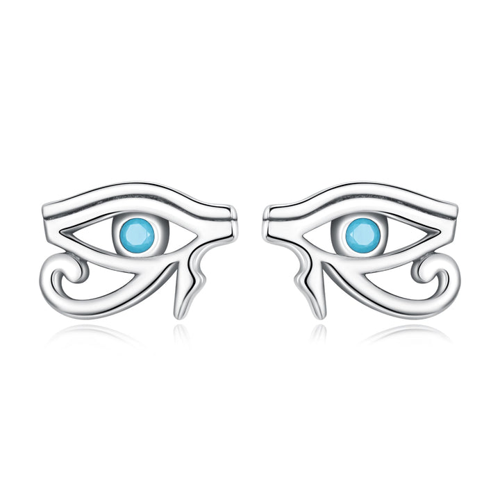 925 Sterling Silver Turquoise Earrings, 0.6*0.9cm, Oxidized Silver Finish for Women