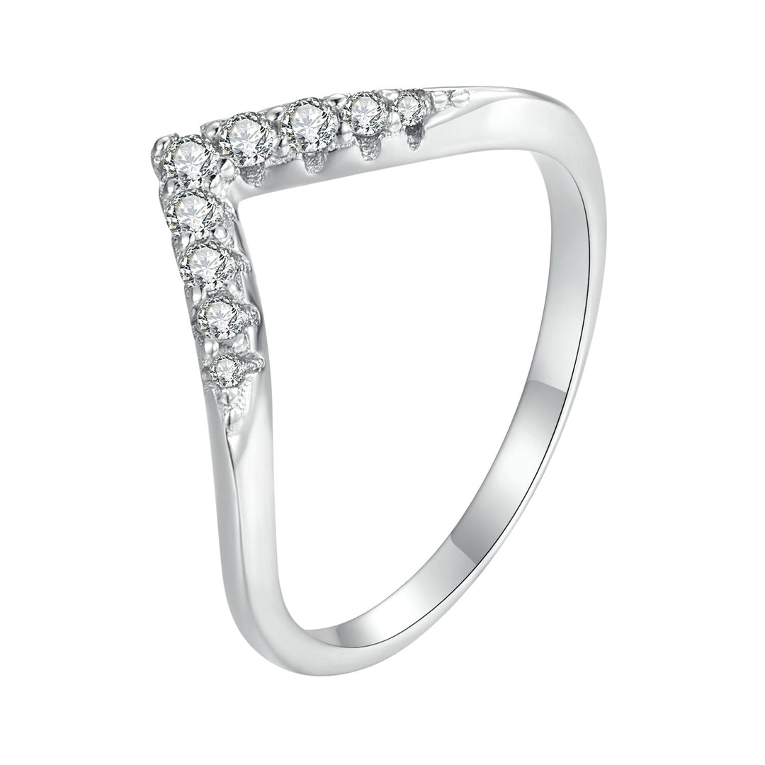 S925 Sterling Silver Moissanite 1.7mm Ring for Women - Size 6