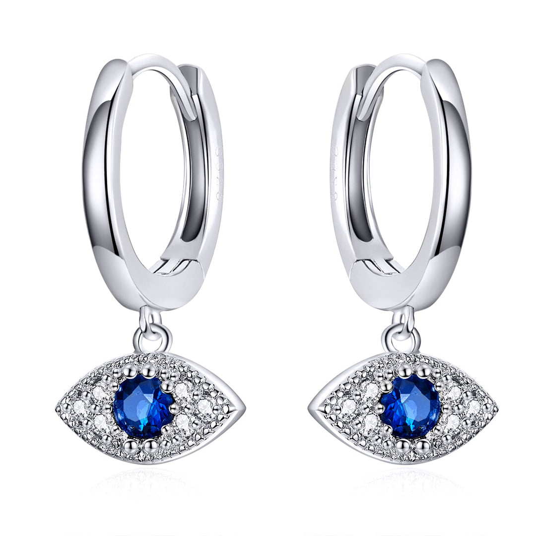S925 Platinum Plated Pavé Setting CZ Earrings - 1.9*1cm - Women&
