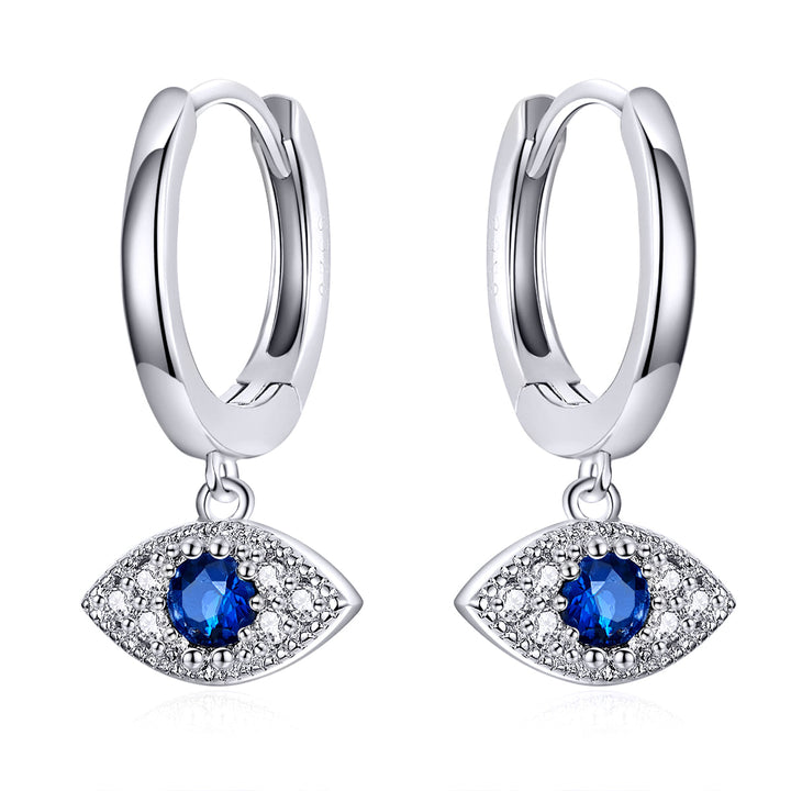 S925 Platinum Plated Pavé Setting CZ Earrings - 1.9*1cm - Women&