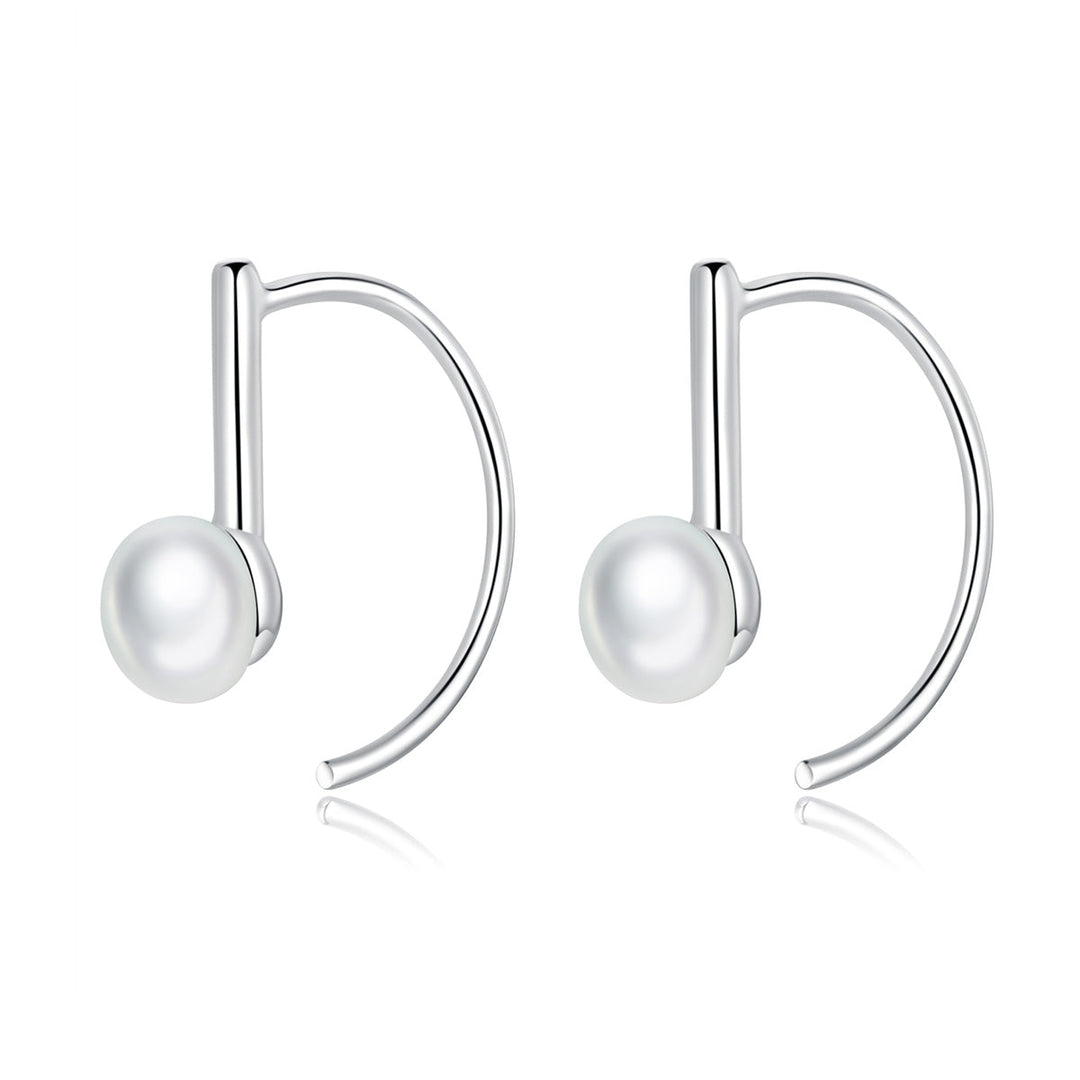 925 Sterling Silver Earrings in Rose Gold with Beads for Women