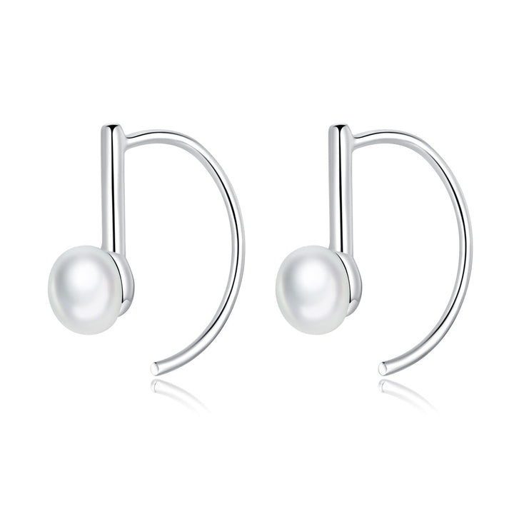 925 Sterling Silver Earrings in Rose Gold with Beads for Women