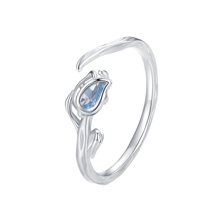 925 Sterling Silver 1.9mm Synthetic Spinel Ring for Women