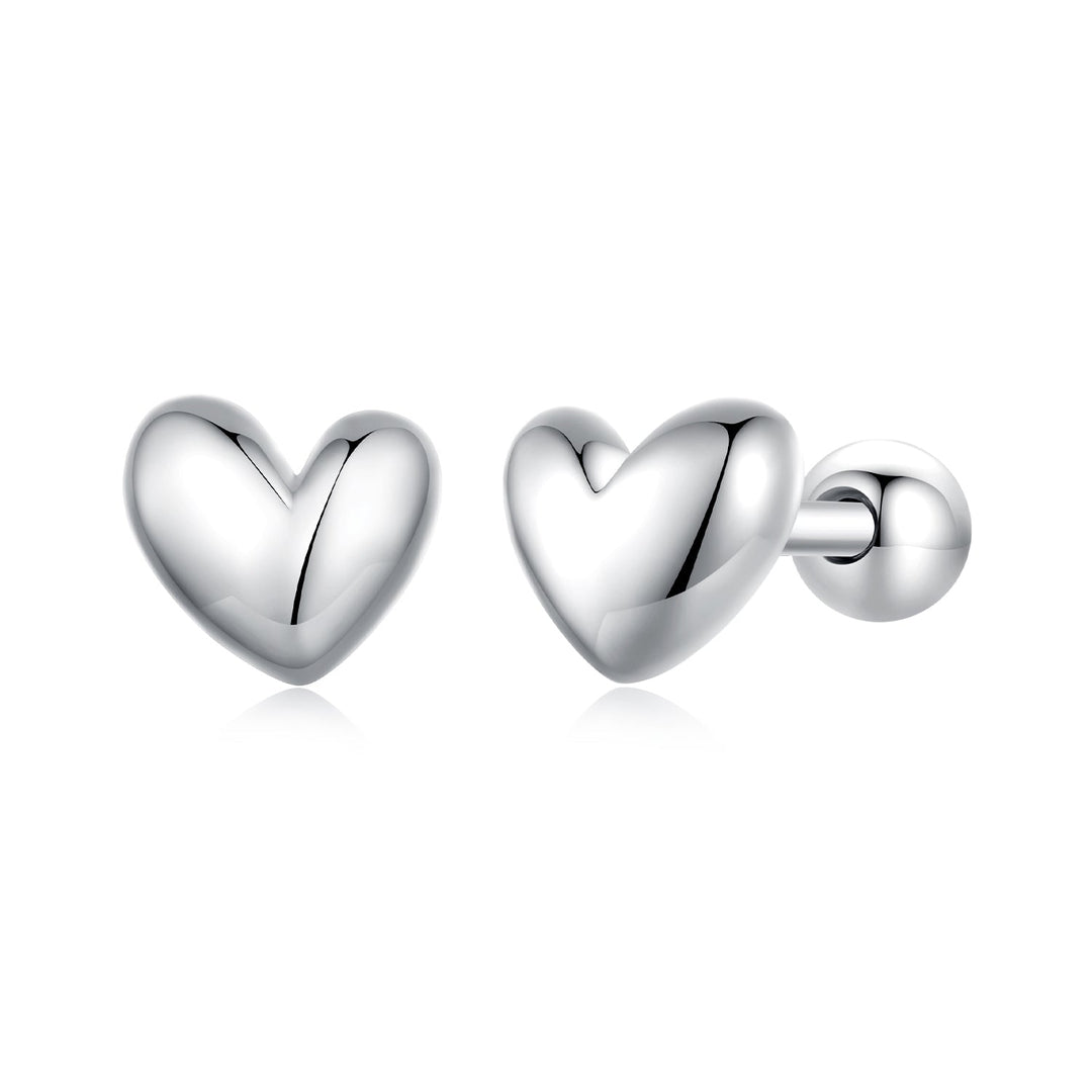 925 Sterling Silver Plated Platinum 5mm Earrings for Women
