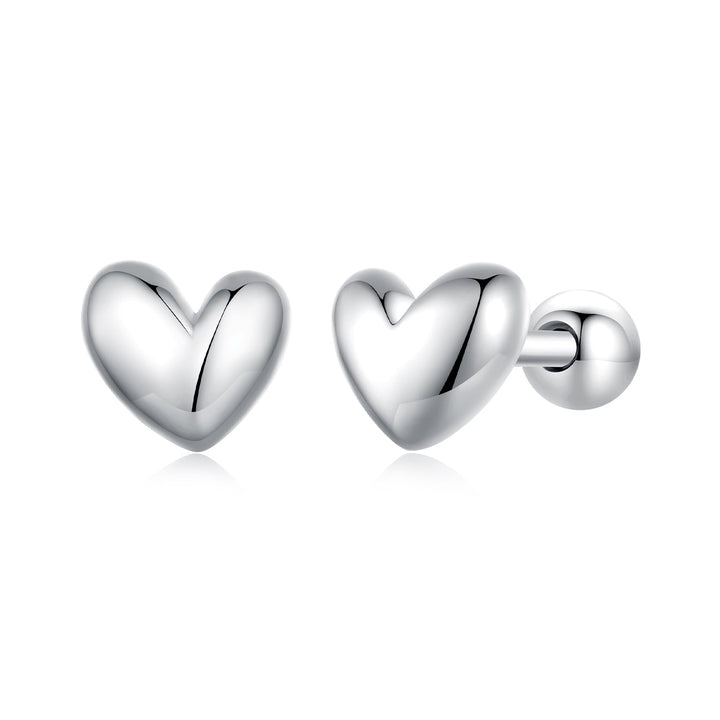 925 Sterling Silver Plated Platinum 5mm Earrings for Women