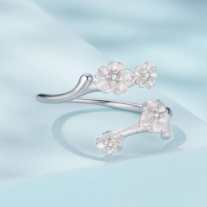 925 Sterling Silver Plated White Gold Ring for Women