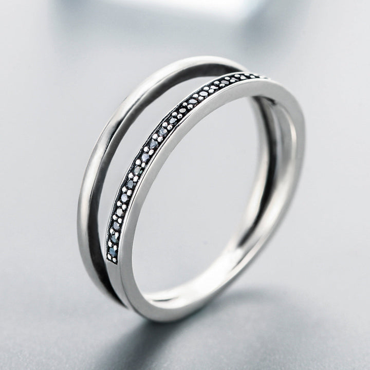 925 Sterling Silver 0.6CM Width Ring Size 6 for Women