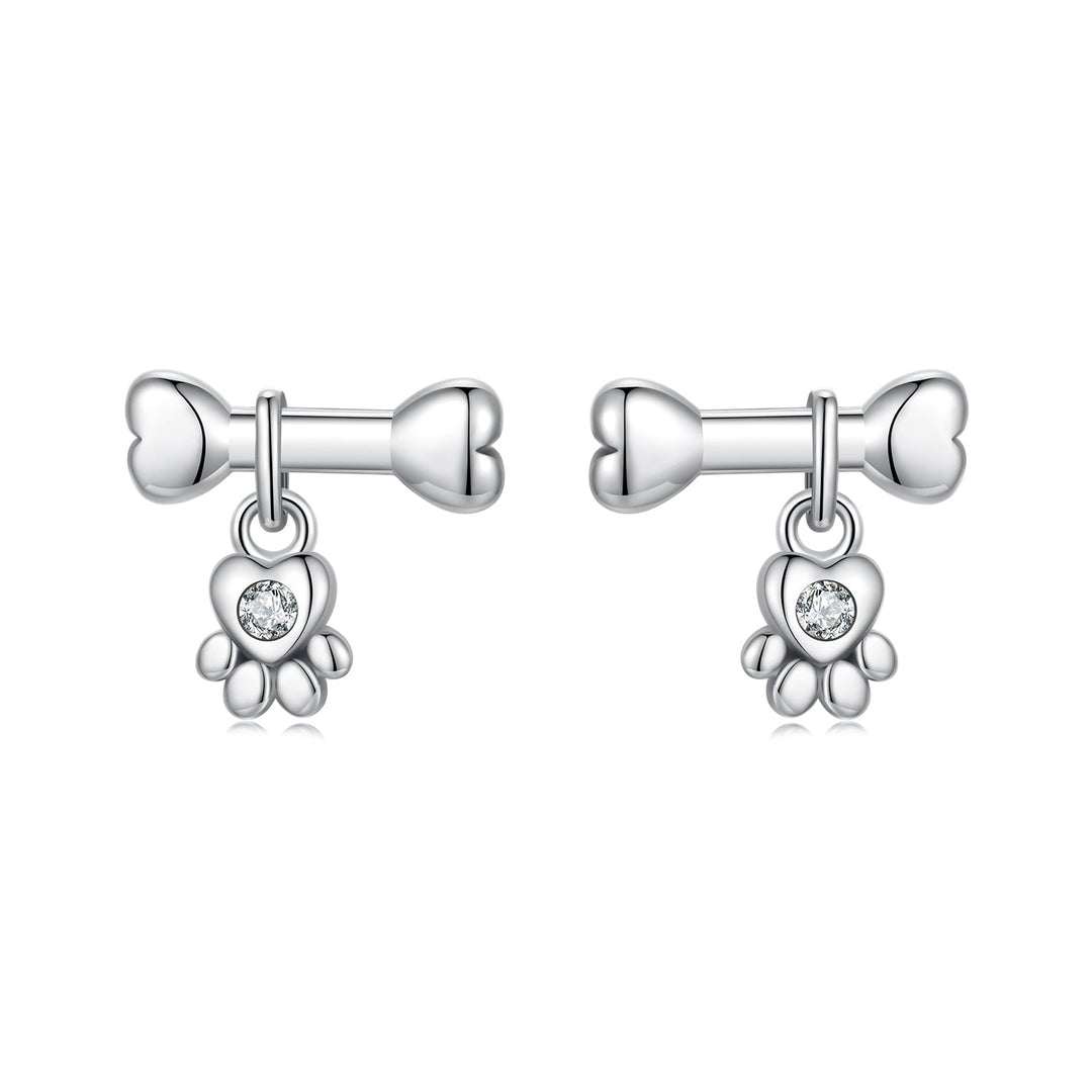 925 Sterling Silver Earrings with Pavé Setting CZ in Oxidized Silver