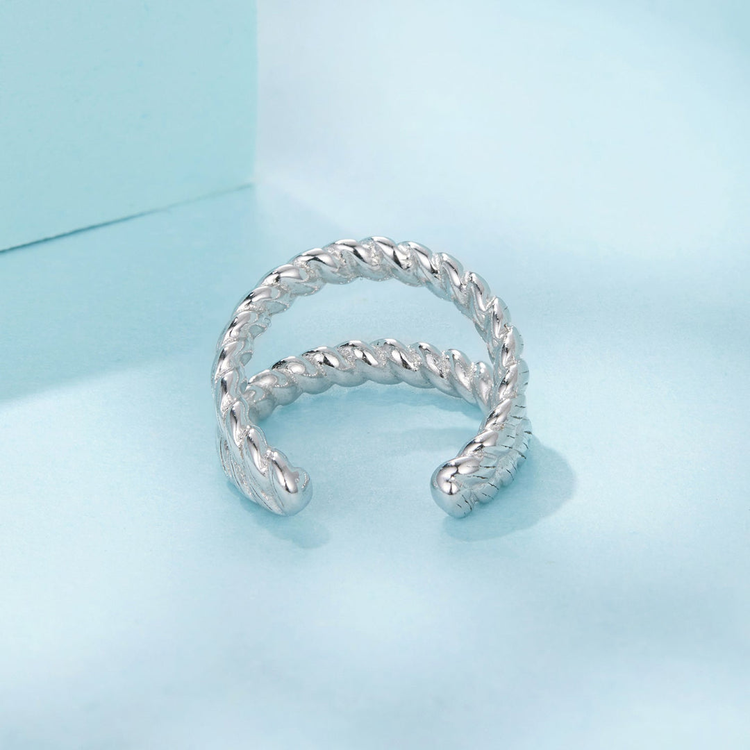 925 Sterling Silver White Gold Plated Hoop Earrings 0.7x1.3cm for Women