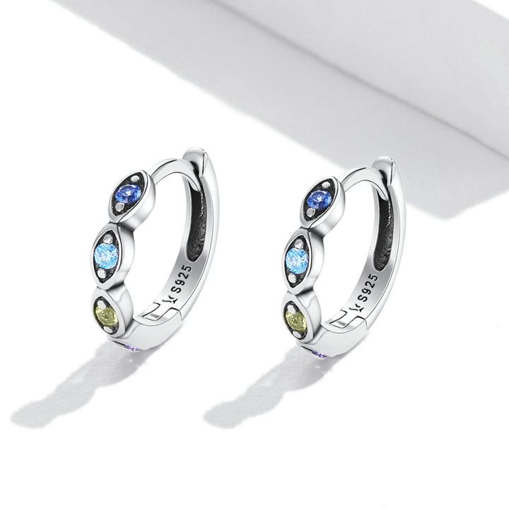 925 Sterling Silver Pavé Setting Earrings with CZ Stone