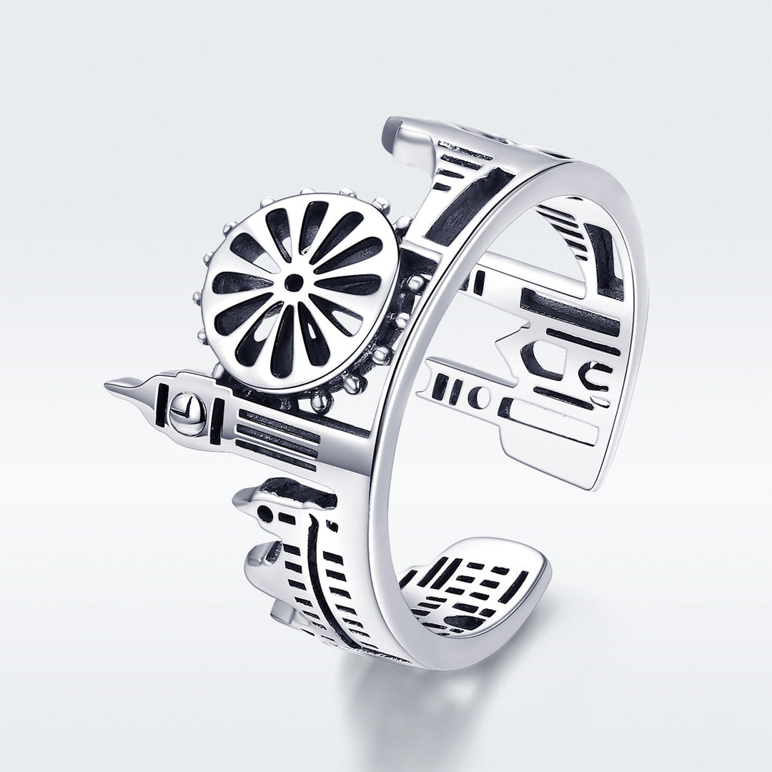 S925 Sterling Silver 1.2 cm Wide Ring
