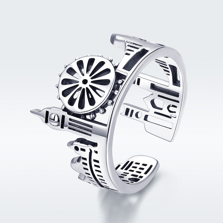 S925 Sterling Silver 1.2 cm Wide Ring