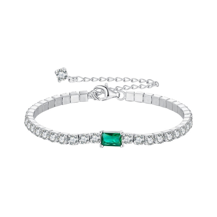 925 Sterling Silver 145+65mm Pavé Setting CZ Bracelet
