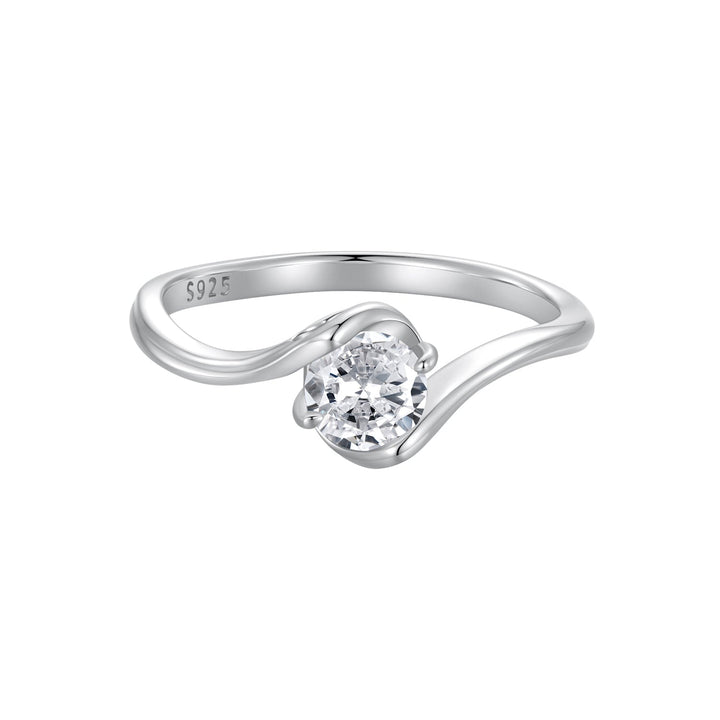 925 Sterling Silver 5mm Moissanite Ring for Women