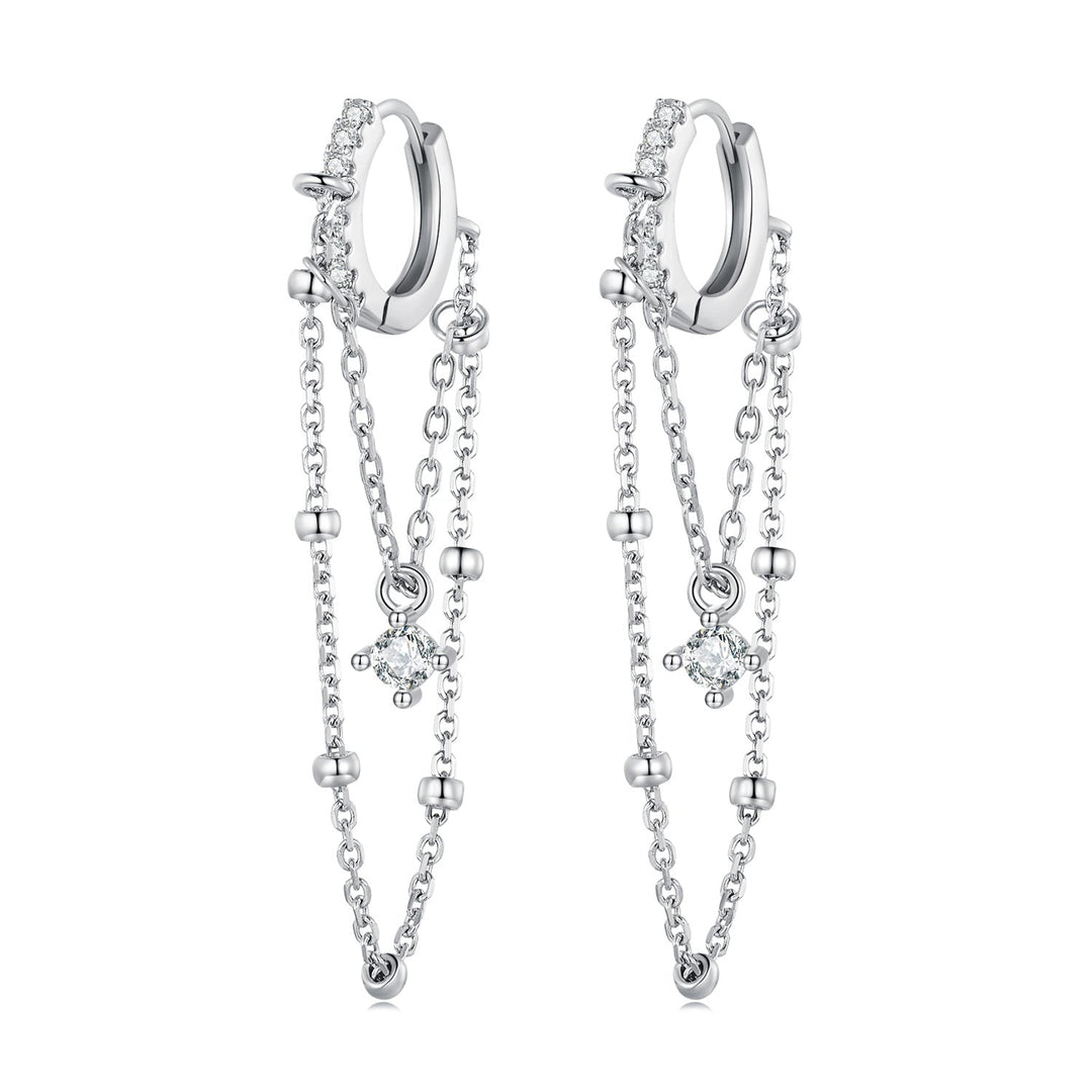 925 Sterling Silver Pavé Setting CZ Earrings for Women