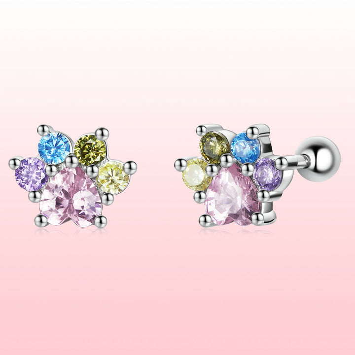 925 Sterling Silver Earrings with Pavé Setting and CZ
