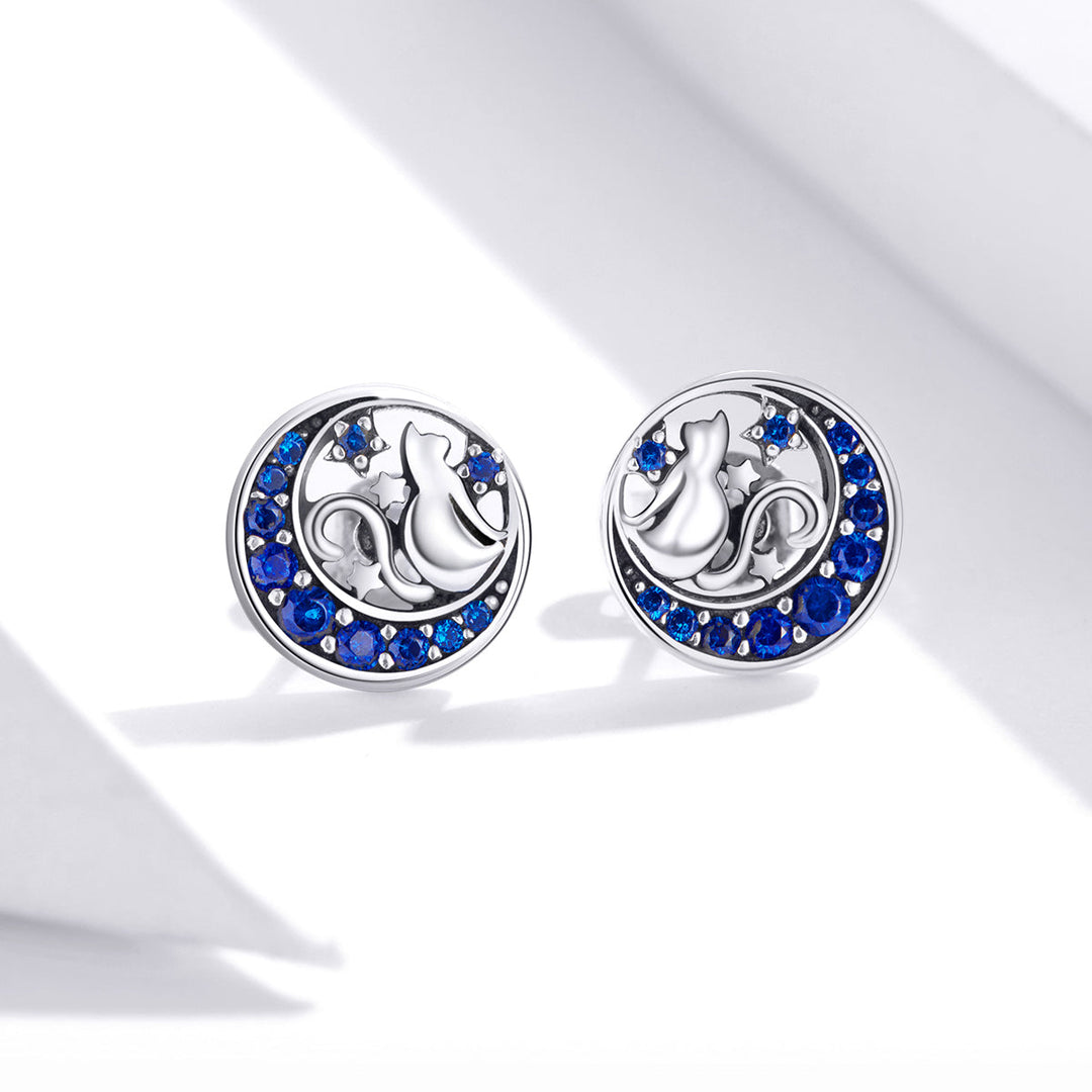 925 Sterling Silver Oxidized CZ Pavé Earrings