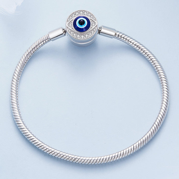 925 Sterling Silver Bracelet with CZ &amp; Resin, Size 17.0