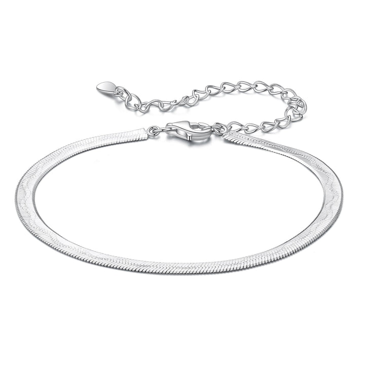 925 Sterling Silver Plated White Gold Bracelet for Unisex