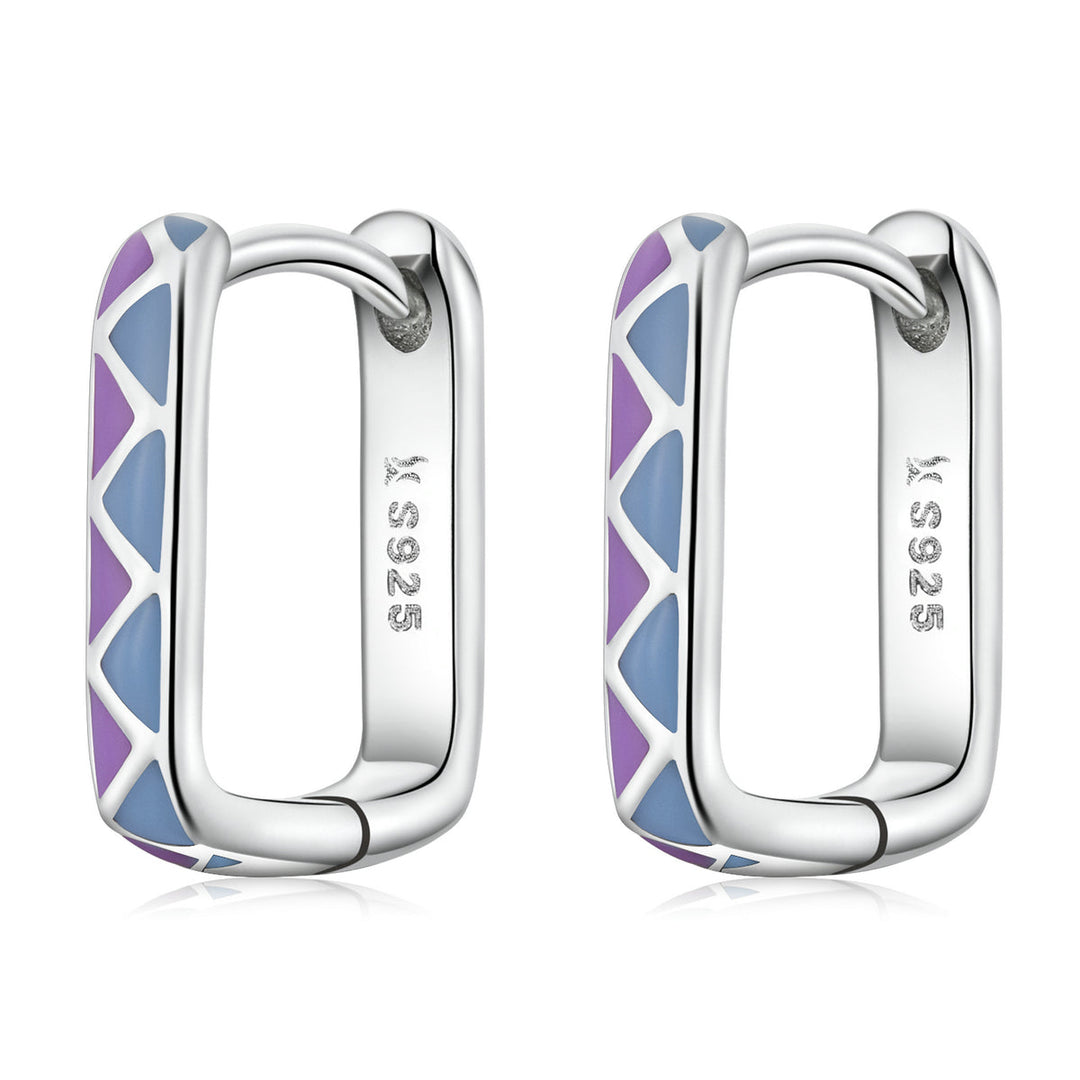 S925 Sterling Silver Enamel Oxidized Earrings for Women