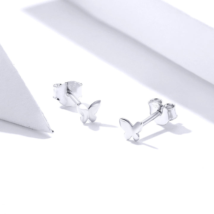 925 Sterling Silver &amp; Platinum Plated Earrings