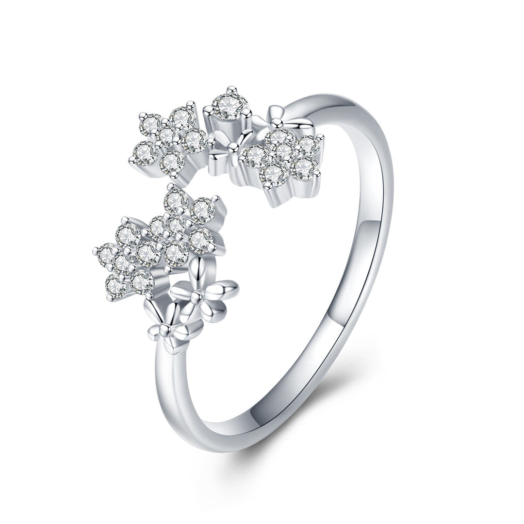 S925 Sterling Silver Pavé Setting CZ Ring for Women