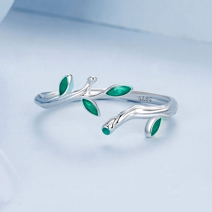 925 Sterling Silver Enamel Waves Ring for Women