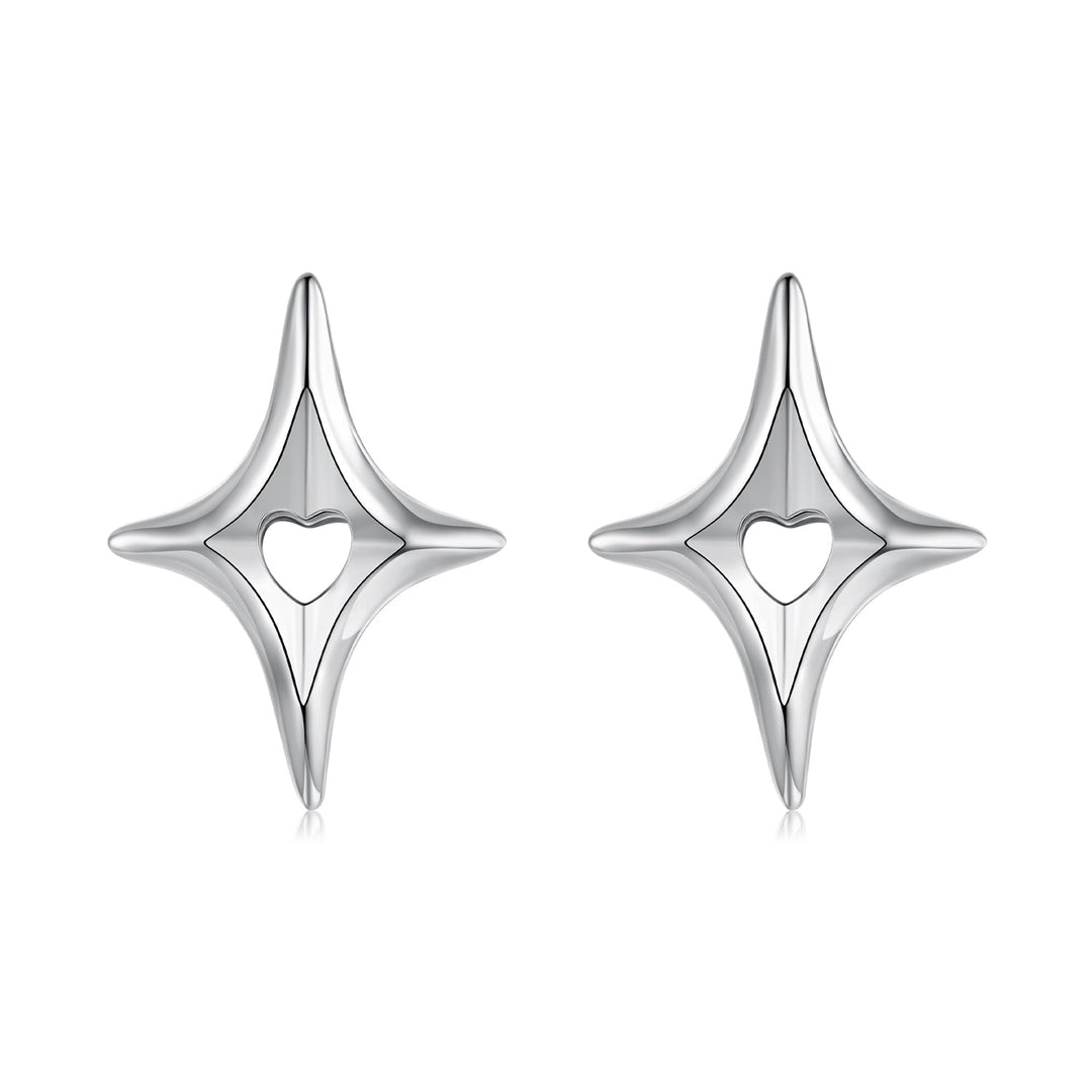 925 Sterling Silver Earrings 1.2x0.9cm