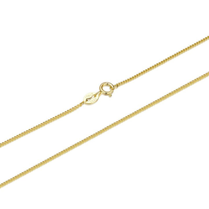 925 Sterling Silver Plated Platinum 45cm Necklace for Men