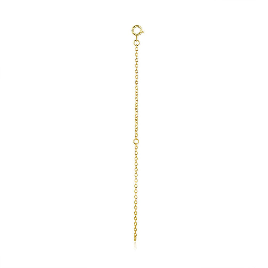 925 Sterling Silver + Plated Platinum 10cm Extension Chain Necklace