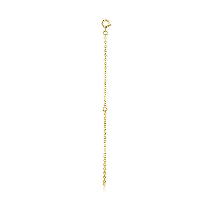 925 Sterling Silver + Plated Platinum 10cm Extension Chain Necklace