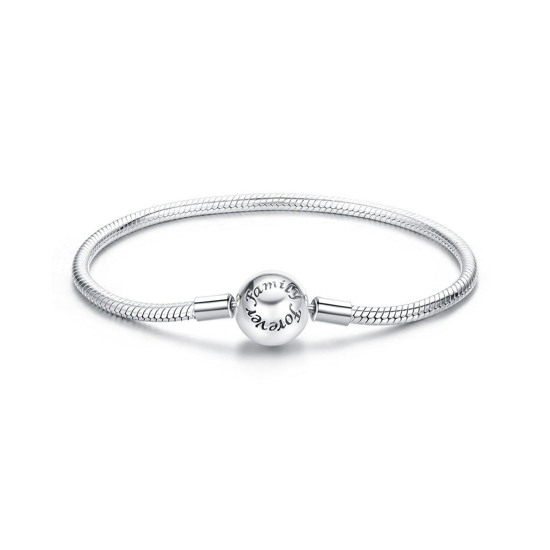 925 Sterling Silver Oxidized Silver White Gold 14.0mm Bracelet for Women