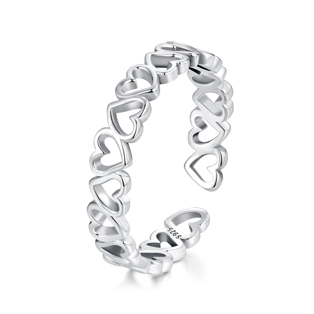 925 Sterling Silver Oxidized Silver 0.4cm Wide Ring