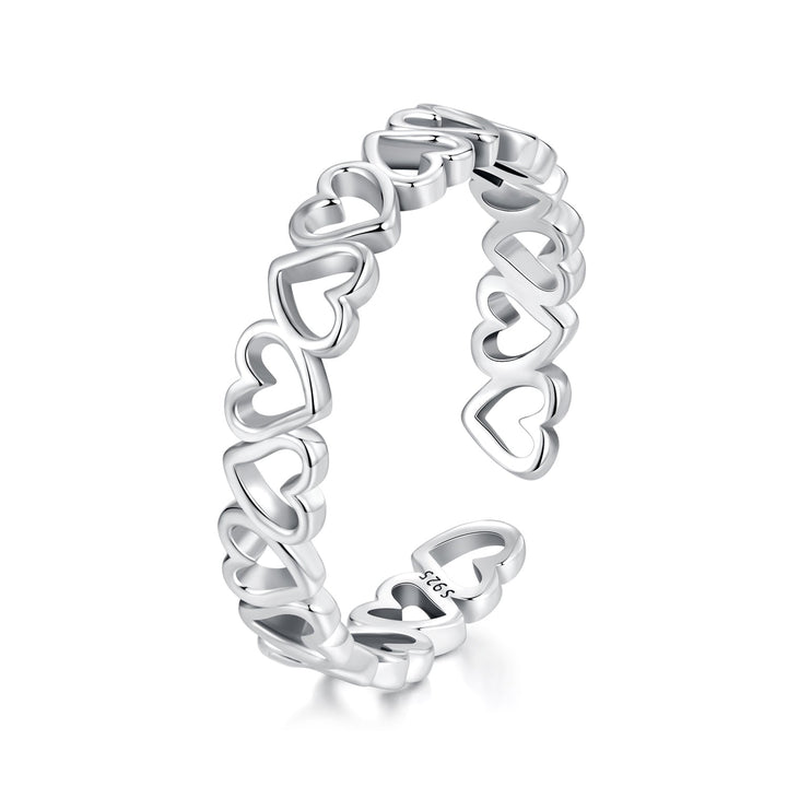 925 Sterling Silver Oxidized Silver 0.4cm Wide Ring
