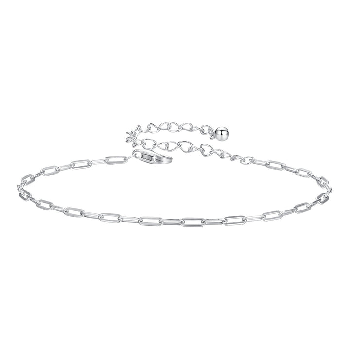 925 Sterling Silver Plated White Gold Adjustable Bracelet for Women