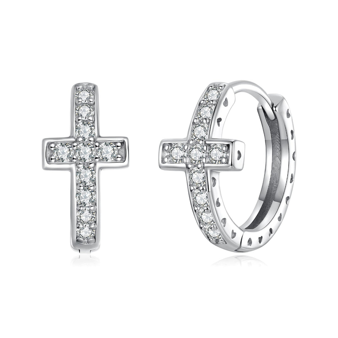 925 Sterling Silver Moissanite Earrings 1.3cm for Women
