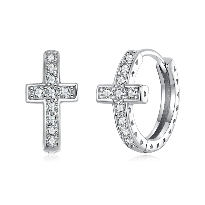 925 Sterling Silver Moissanite Earrings 1.3cm for Women