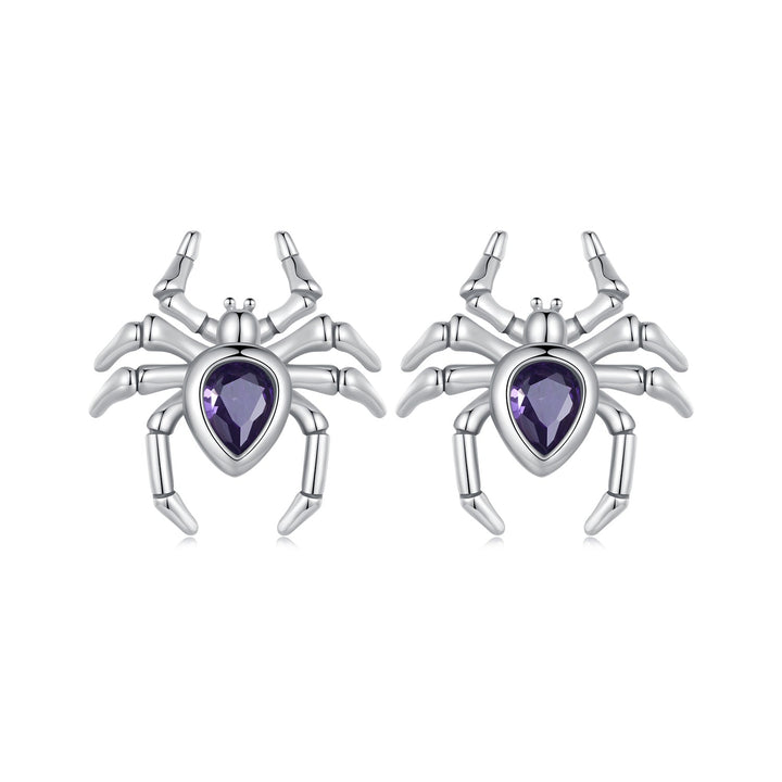 925 Sterling Silver Earrings with Pavé Setting CZ, Size 13*12mm