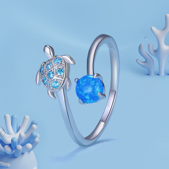 925 Sterling Silver Ring with Pavé Set CZ and Translucent Opal, 1.5mm Width for Women