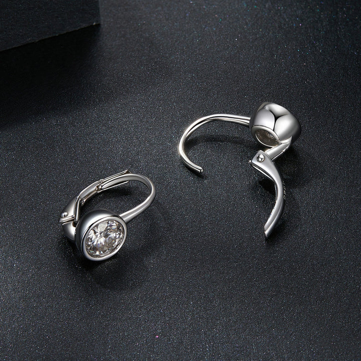 925 Sterling Silver 0.50 Carat Moissanite Earrings for Women