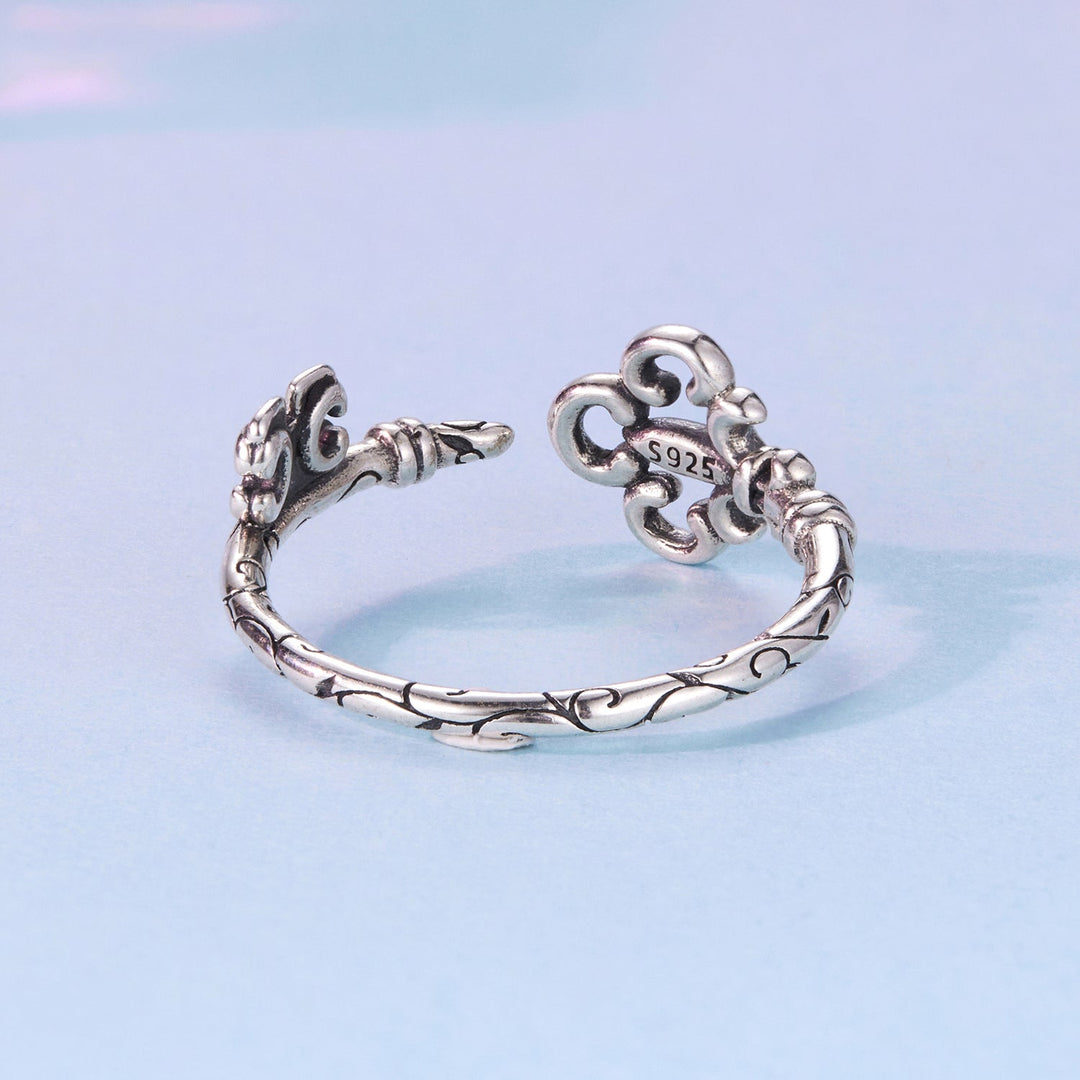 925 Sterling Silver Oxidized 0.14-0.8cm Ring for Women