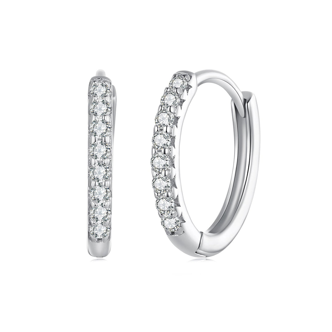 S925 Sterling Silver 2.0mm Moissanite Earrings for Women