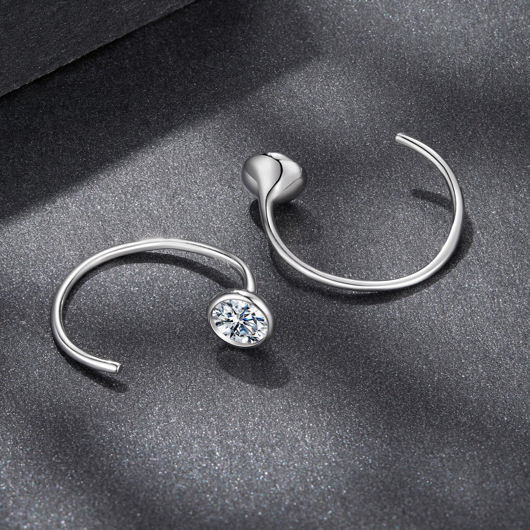 925 Sterling Silver Moissanite 0.3 Carat Earrings for Women