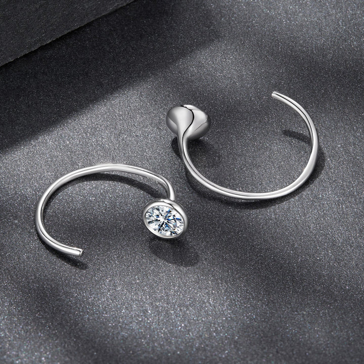 925 Sterling Silver Moissanite 0.3 Carat Earrings for Women