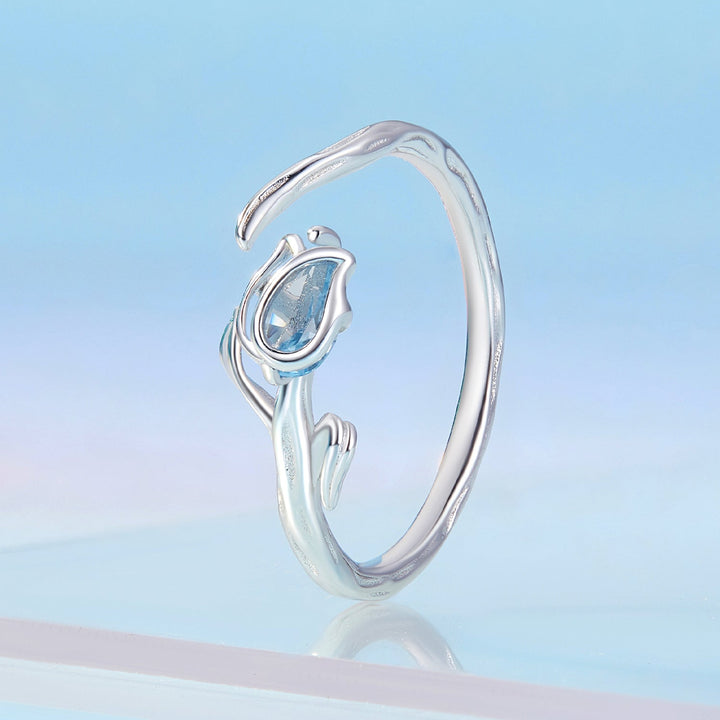 925 Sterling Silver 1.9mm Synthetic Spinel Ring for Women